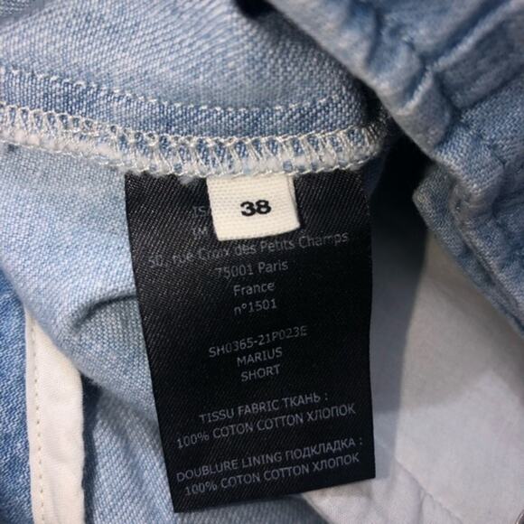 Isabel Marant Etoile Marius Light Blue Cotton Tie Waist Utility Shorts 38 NWOT - Picture 7 of 9